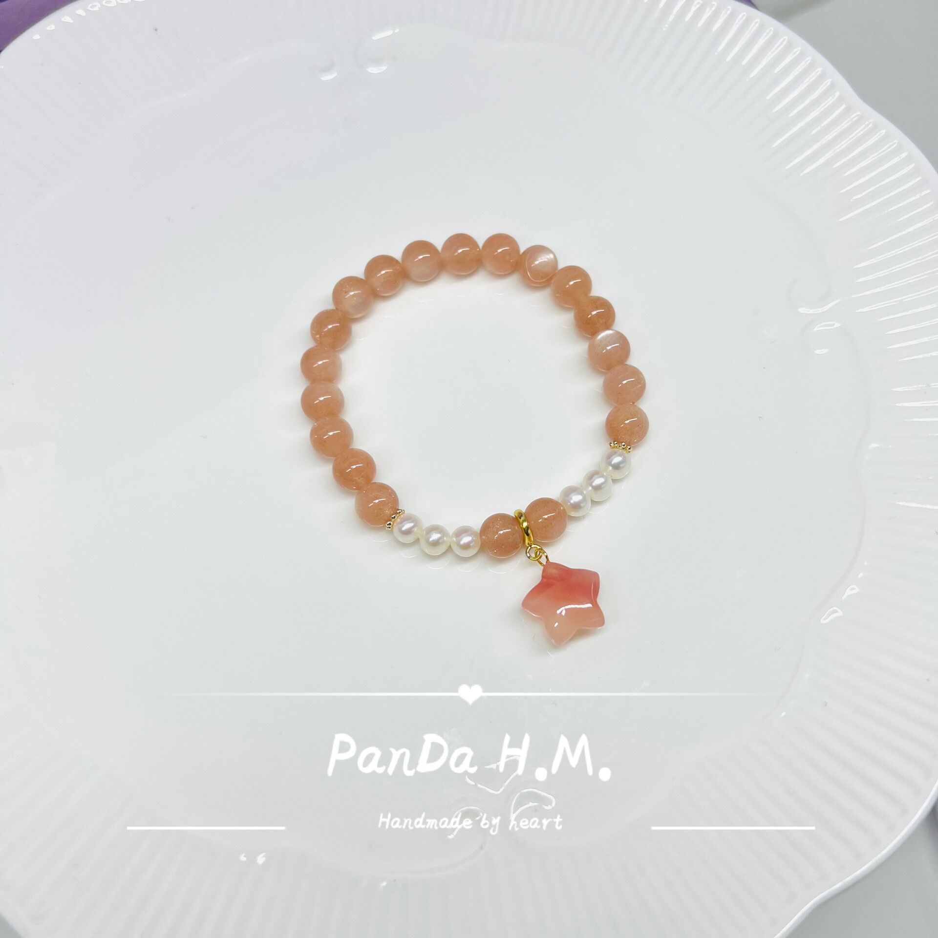 Golden sun stone Agate star Bracelet