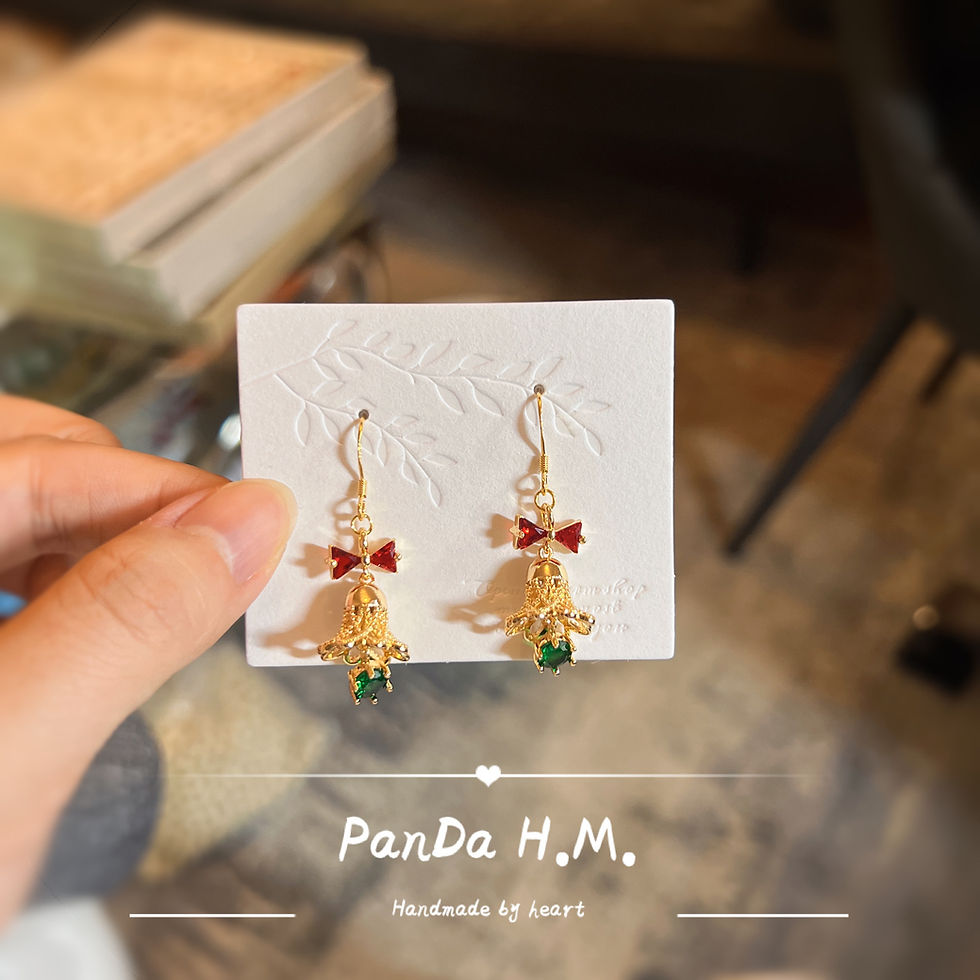 Christmas Ring Earring