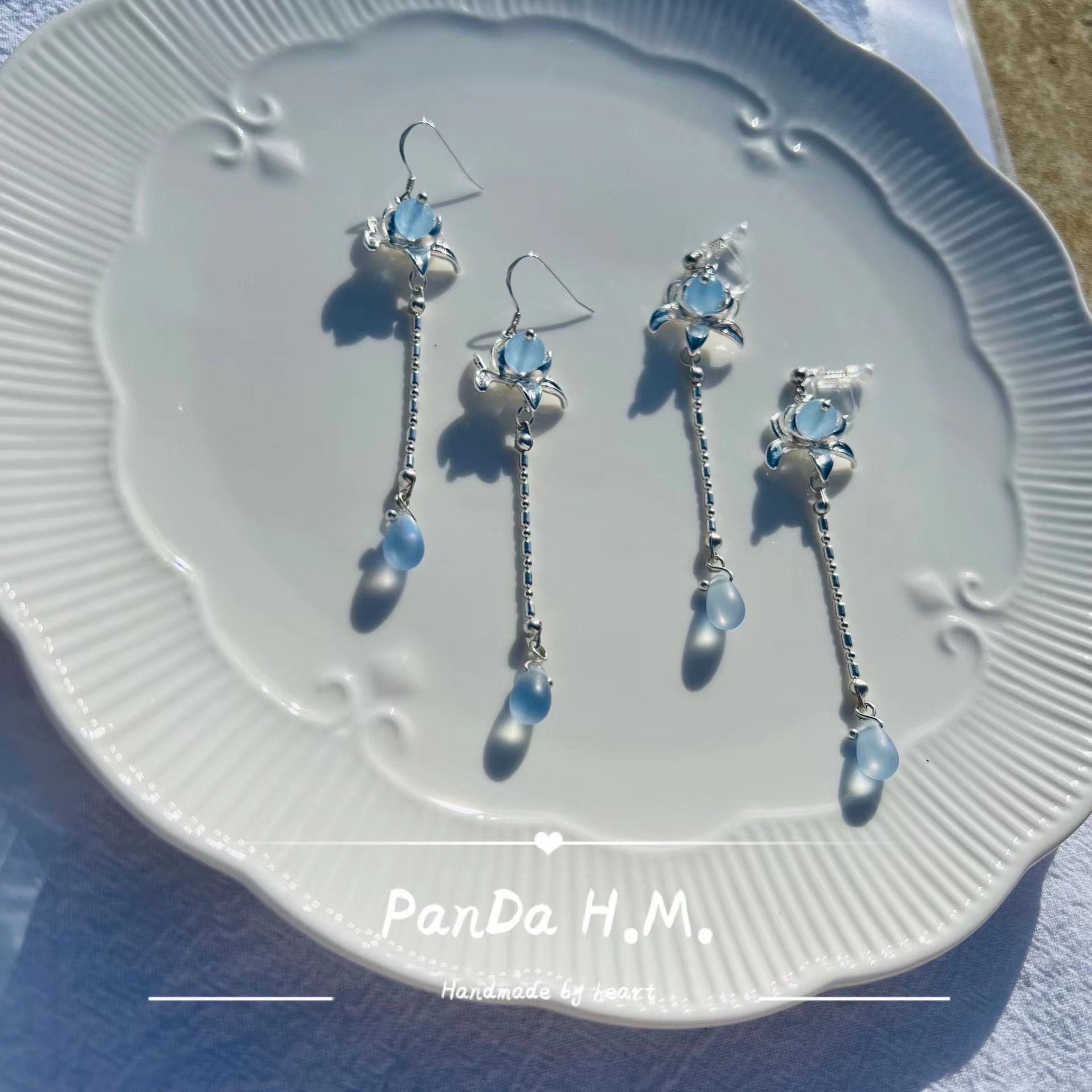 Antique Lotus Long Earrings