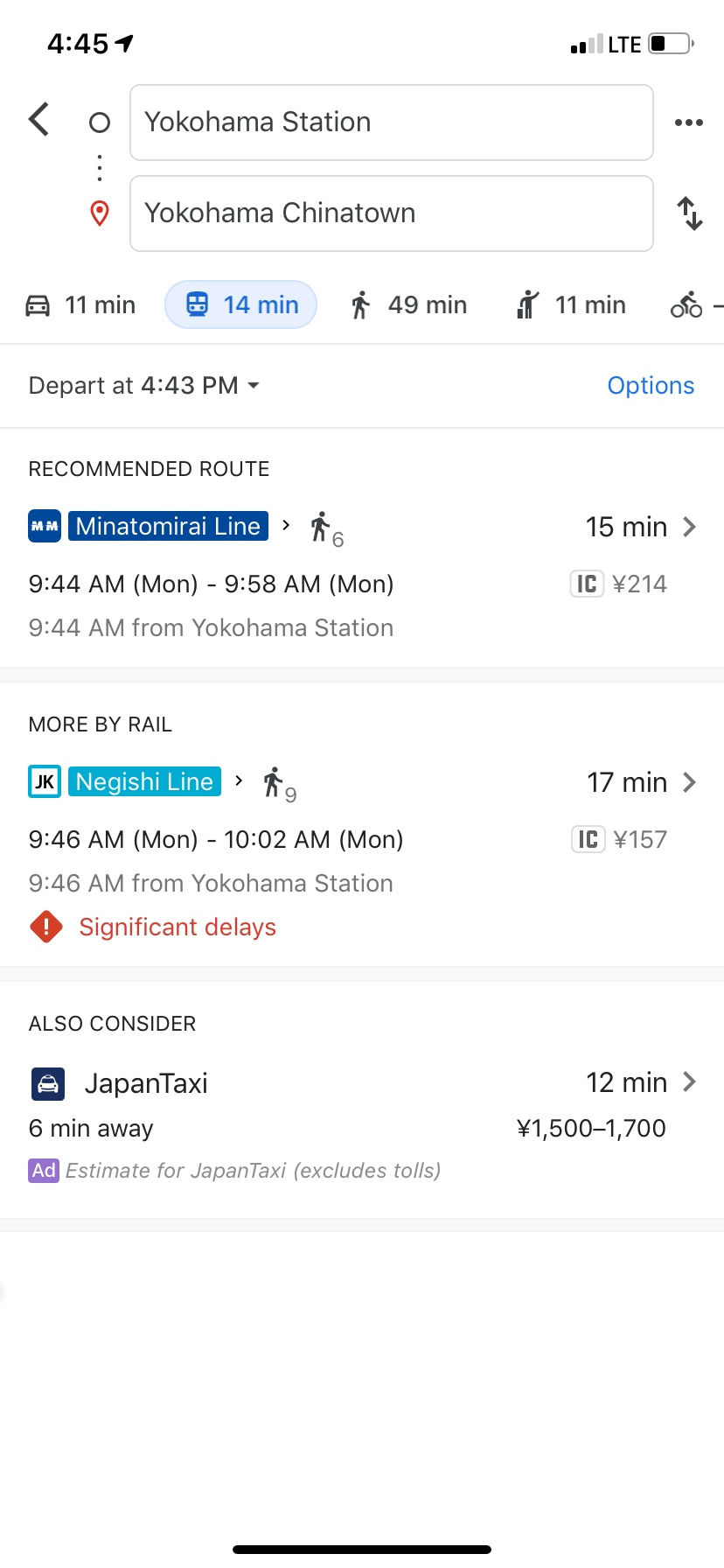 Google Maps route