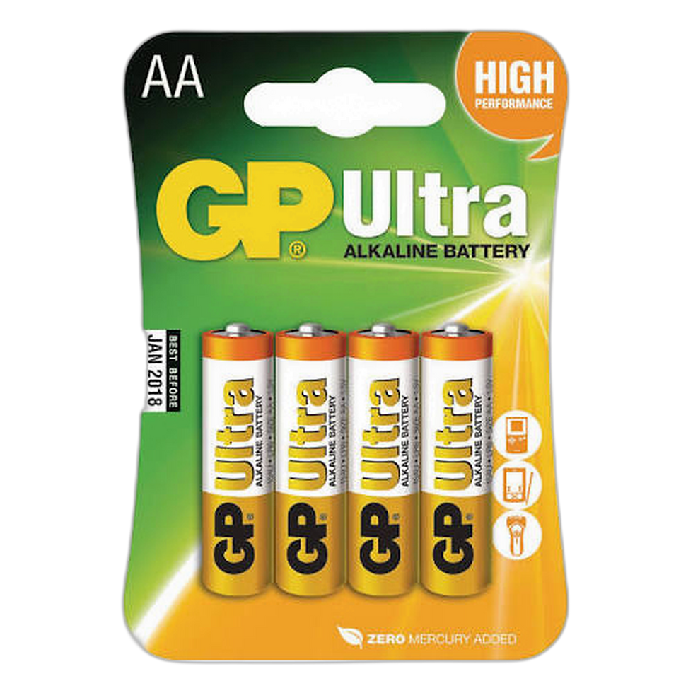 GP Ultra Alkaline AA 4pk