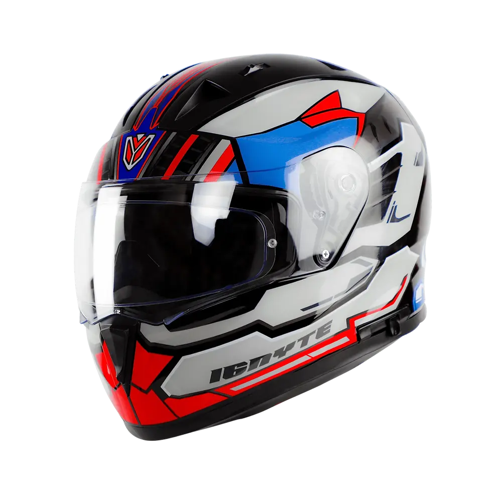 Thumbnail: Ignyte IGN-7 Space Robot Glossy Certified Full Face Helmet (Color: Black)