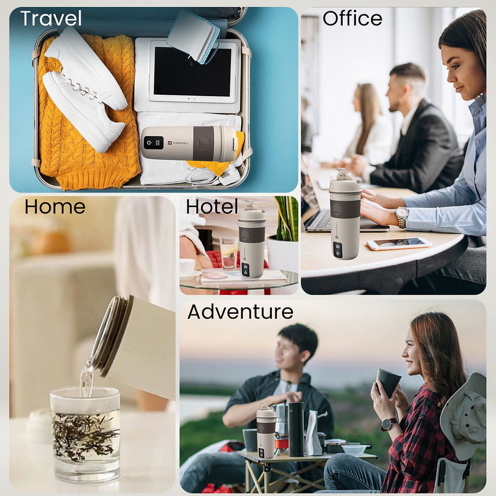 Thumbnail: Portronics Thermosip Portable Electric Kettle For Travel