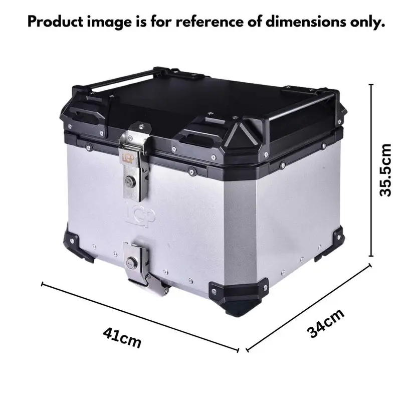 Thumbnail: LGP 45L Carbon Finish Motorcycle Top Box With Backrest