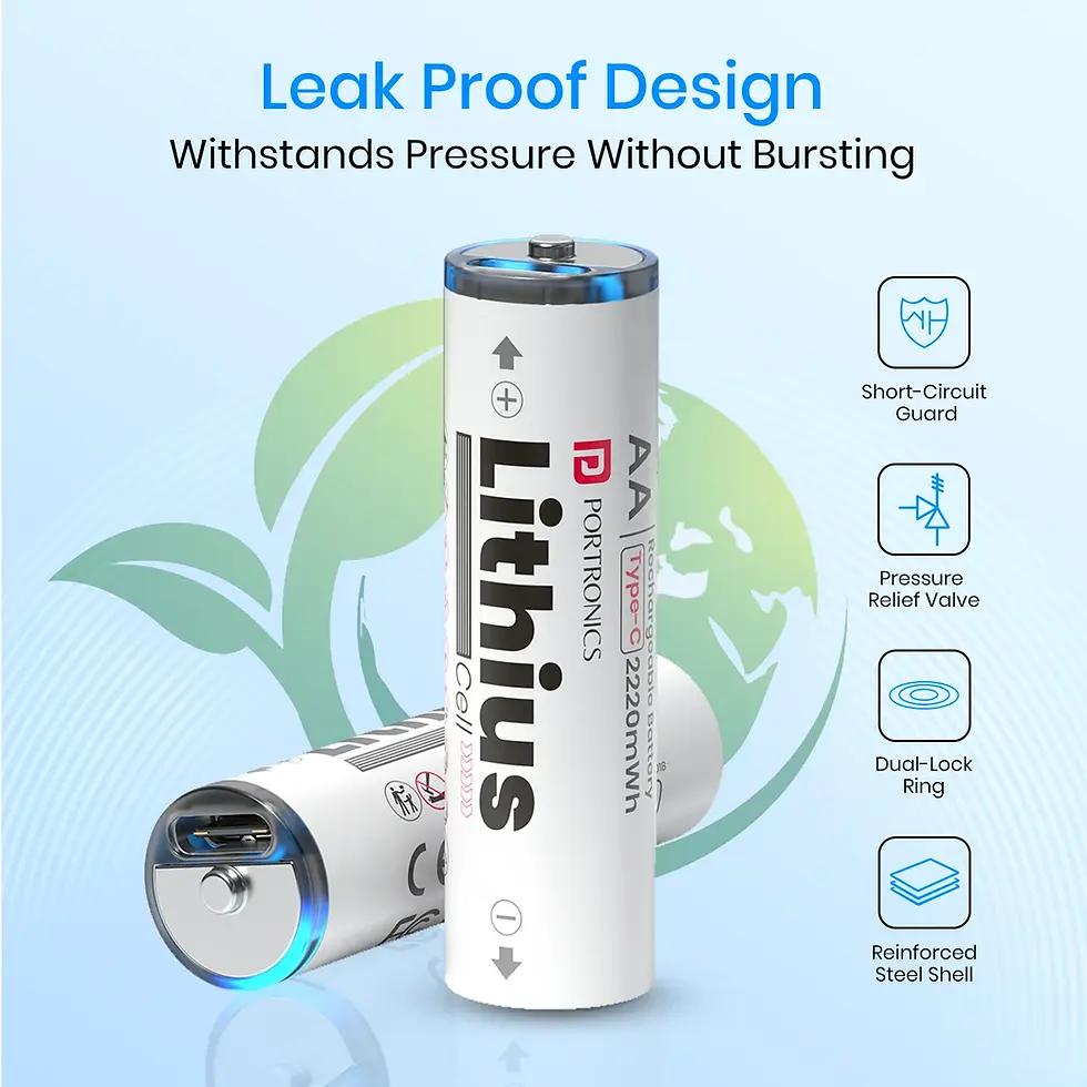 Thumbnail: Portronics Lithius Cell AA Type-C Rechargeable Cell
