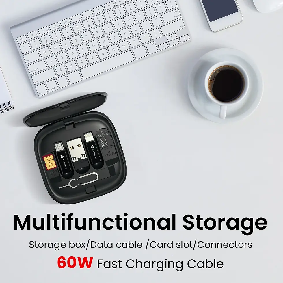 Thumbnail: Portronics Snapcase 2 60W Multipurpose Fast Charging Data Cable Kit