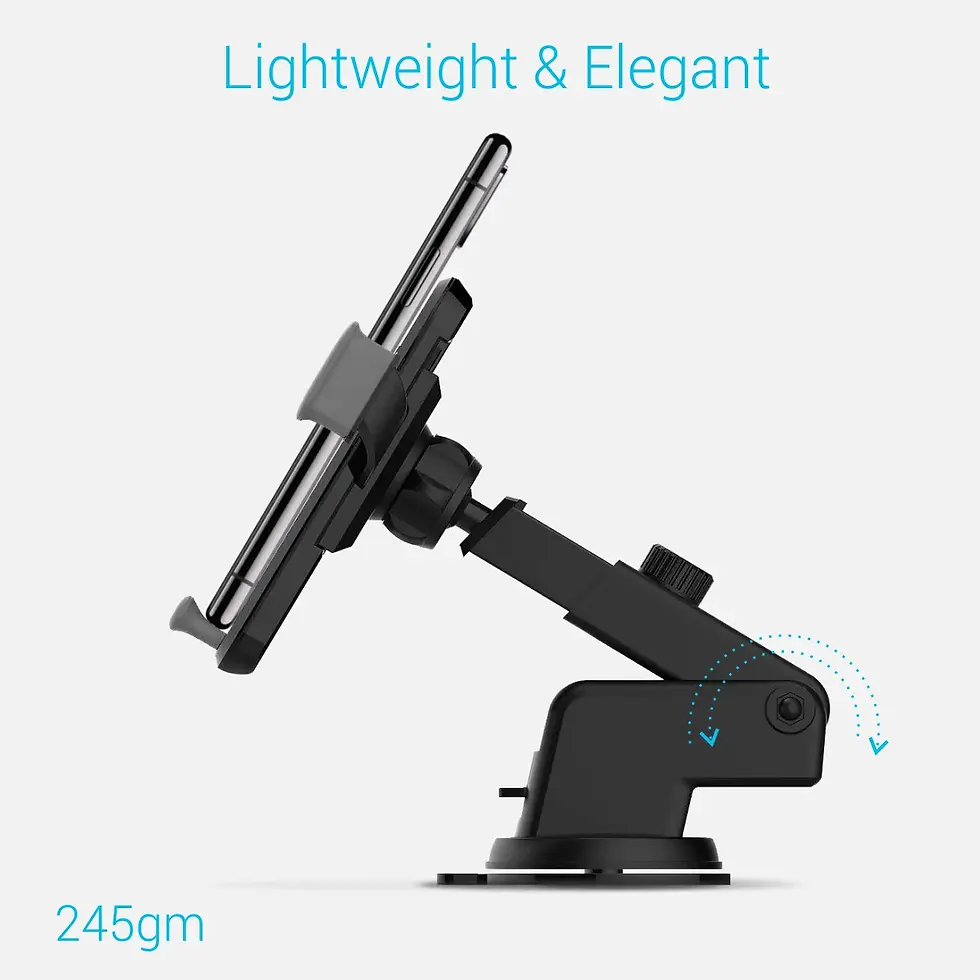 Thumbnail: Portronics Charge Clamp Car Mobile Holder With Wireless Charger