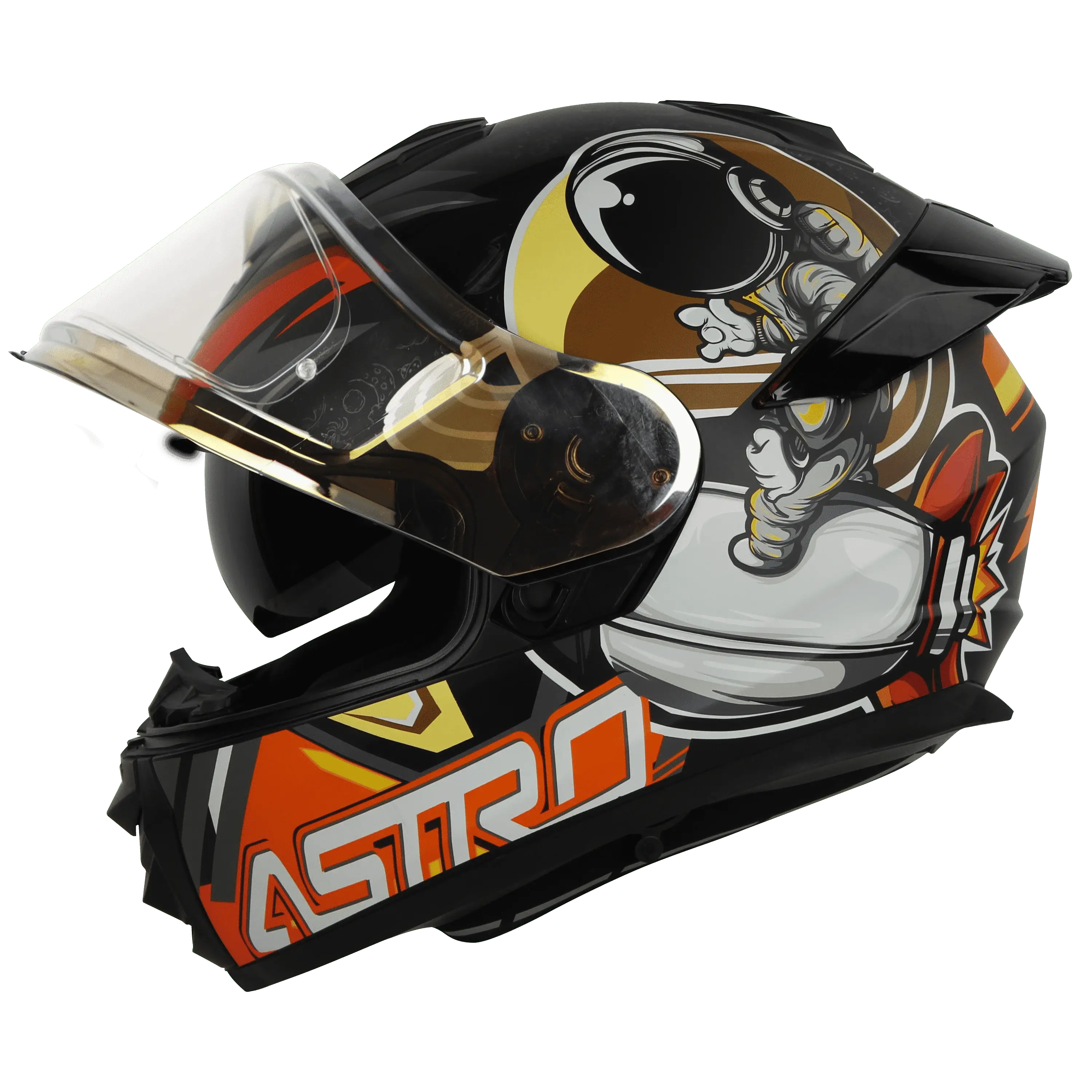 Ignyte IGN-8 Astronaut (PC) Smoke Spoiler Glossy Full Face Certified Helmet
