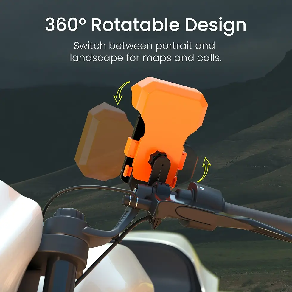 Thumbnail: Portronics Mobike 4 Plus All-Weather Mobile Holder With Sunshade For Bikes