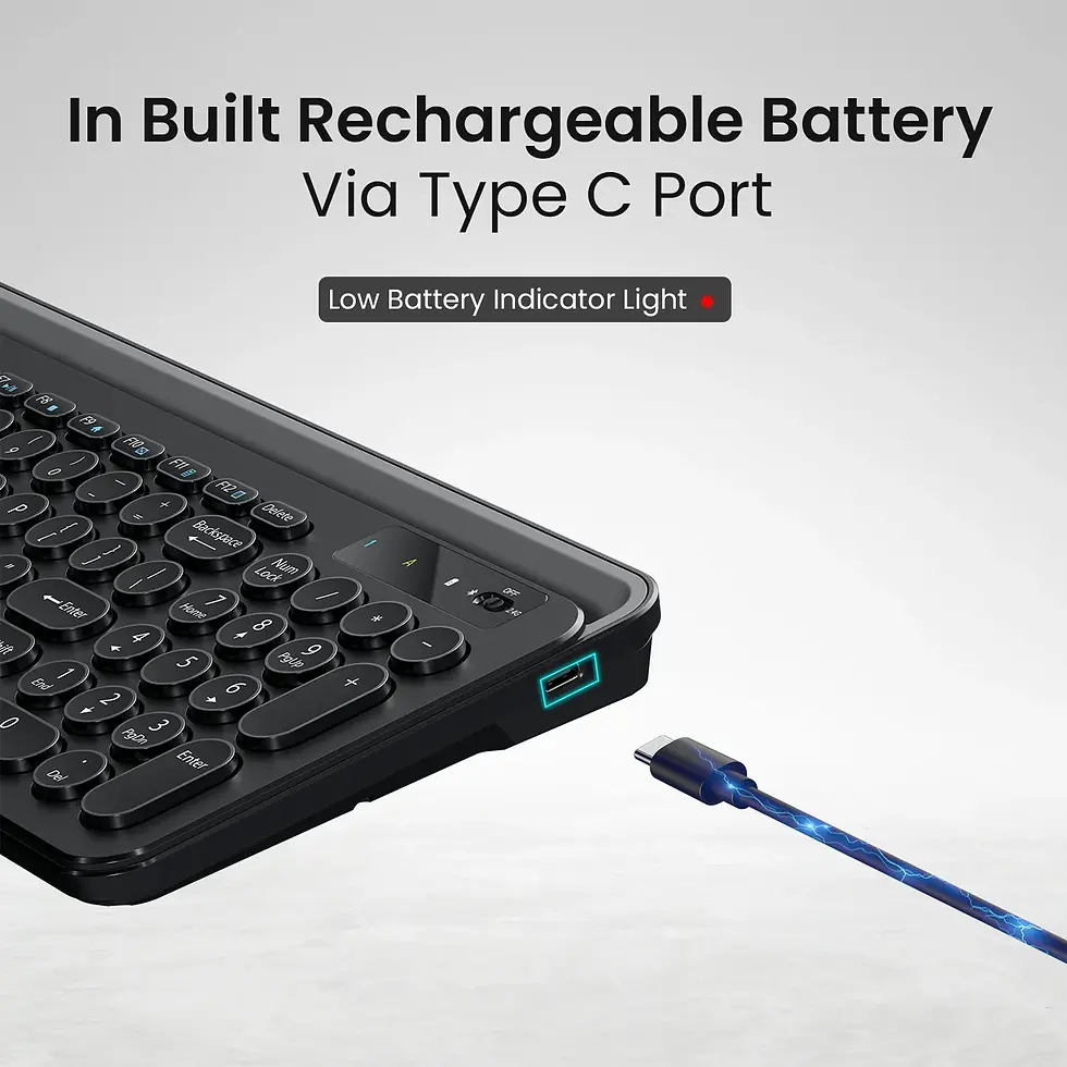 Thumbnail: Portronics Bubble 3.0 Wireless Bluetooth Keyboard For Laptop