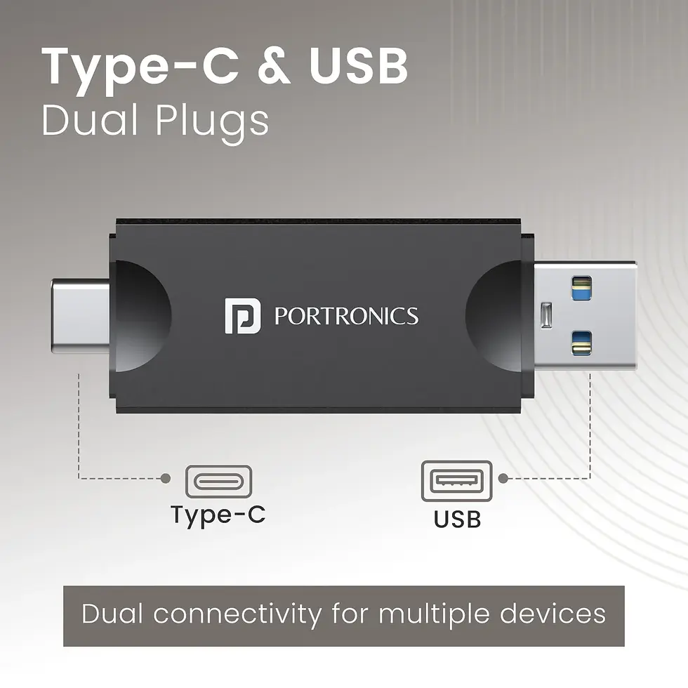 Thumbnail: Portronics MPort 30 Plus USB Port and MicroSD Card Reader