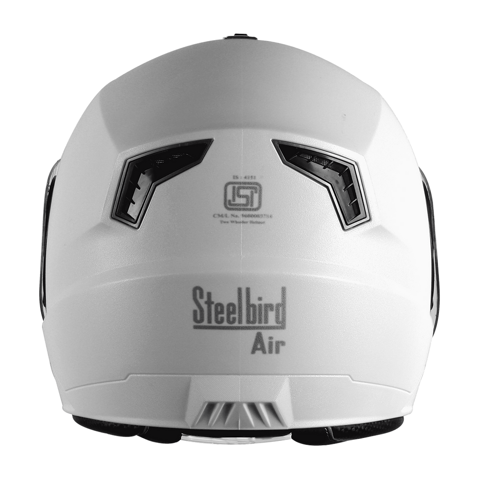 Thumbnail: Steelbird SBA-9 FBI Dashing ISS White ISI Certified Open Face Helmet