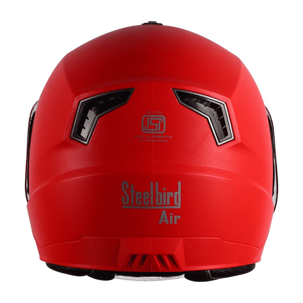 Thumbnail: Steelbird SBA-9 FBI Dashing ISS Red ISI Certified Open Face Helmet