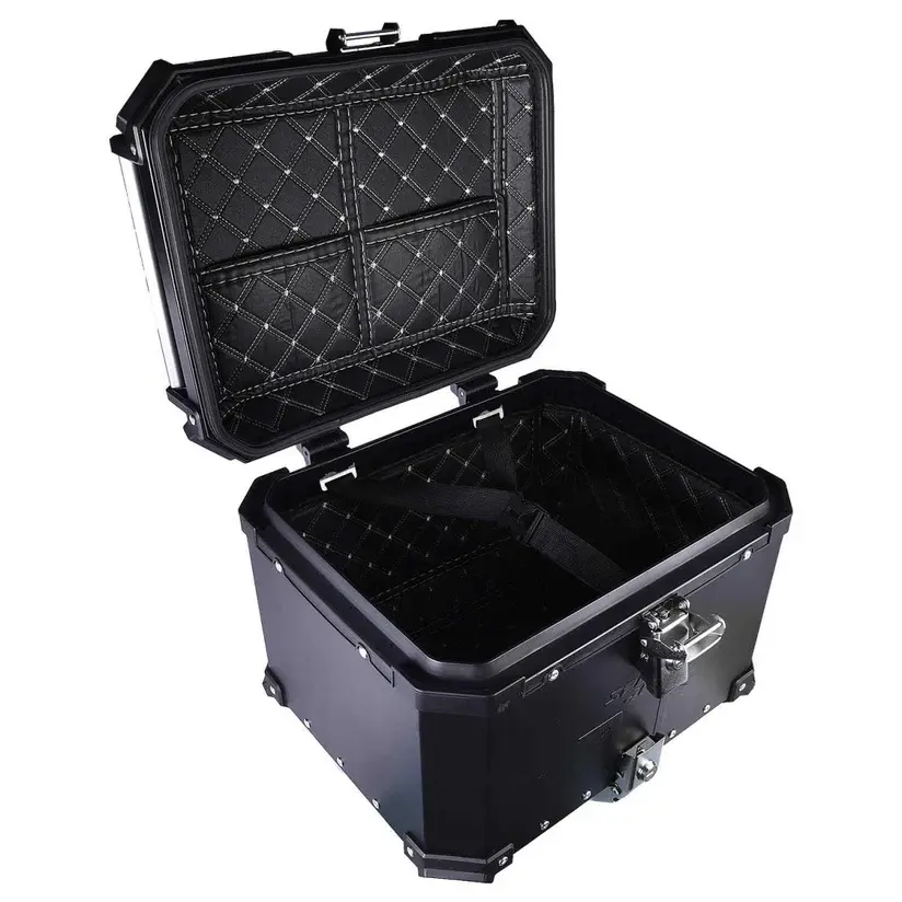 Thumbnail: LGP 45L Black Speed 400 Motorcycle Top Box With Backrest