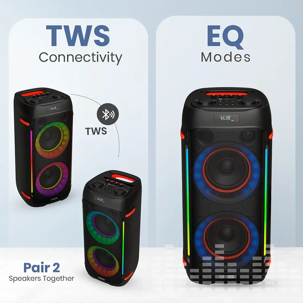 Thumbnail: Portronics Iron Beats 4 250W Party Speaker With Wireless Karaoke Mic