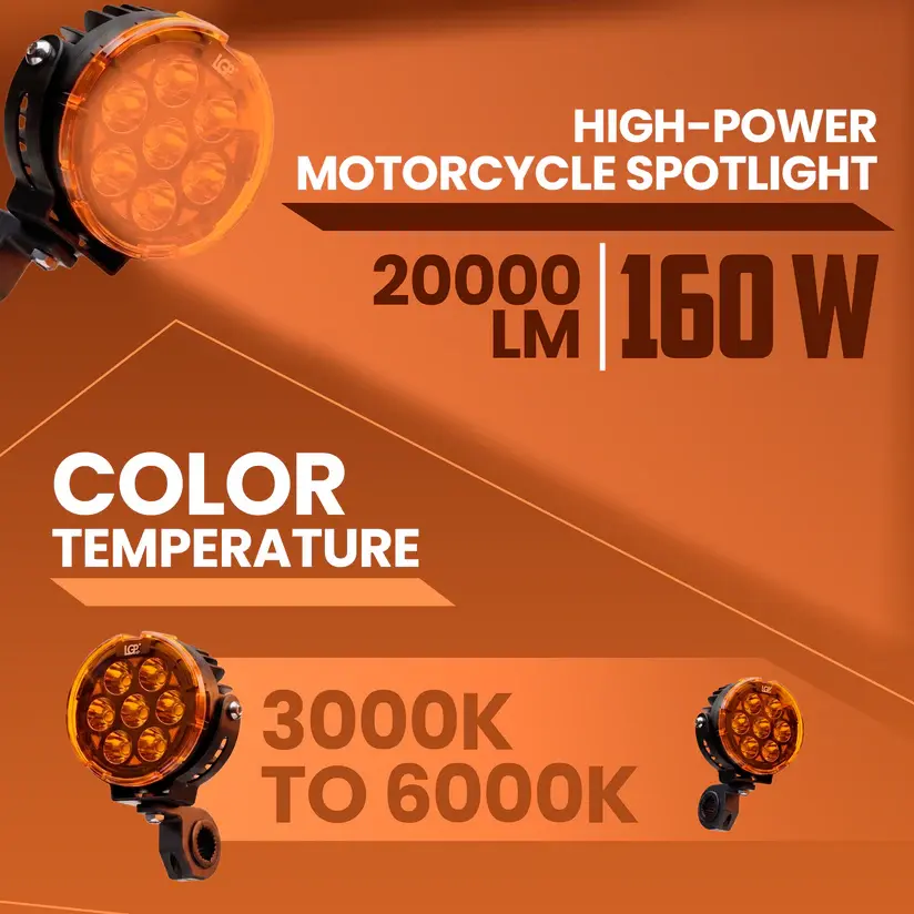 Thumbnail: LGP DK80 Pro High Power LED Spotlight for Bike (Pair) | 160W 20000LM