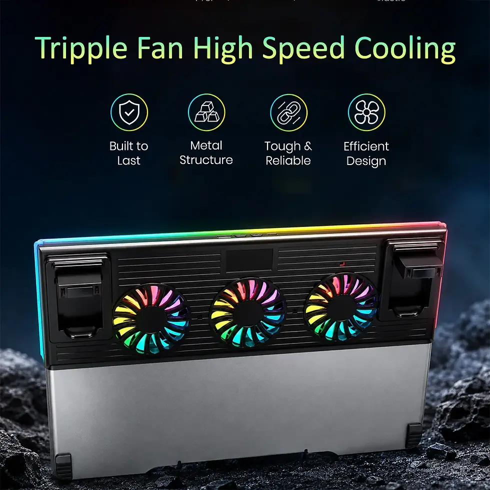 Thumbnail: Portronics AeroDock Ultra Triple Fan Metal Laptop Cooling Stand