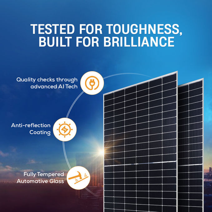 Thumbnail: Luminous LUM 24585TG144 BI-GL(Bifacial) 585W Non DCR Topcon Bifacial Solar Panel
