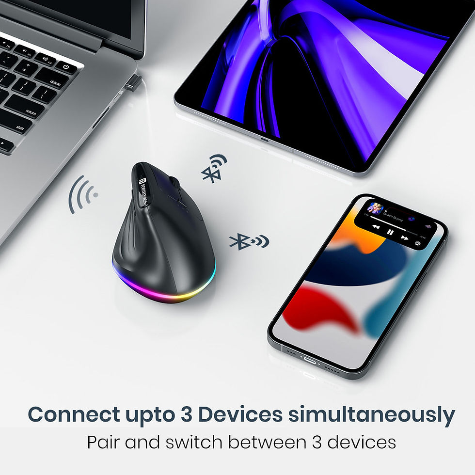 Thumbnail: Portronics Toad Ergo 3 Ergonomic Wireless Mouse with RGB Lighting