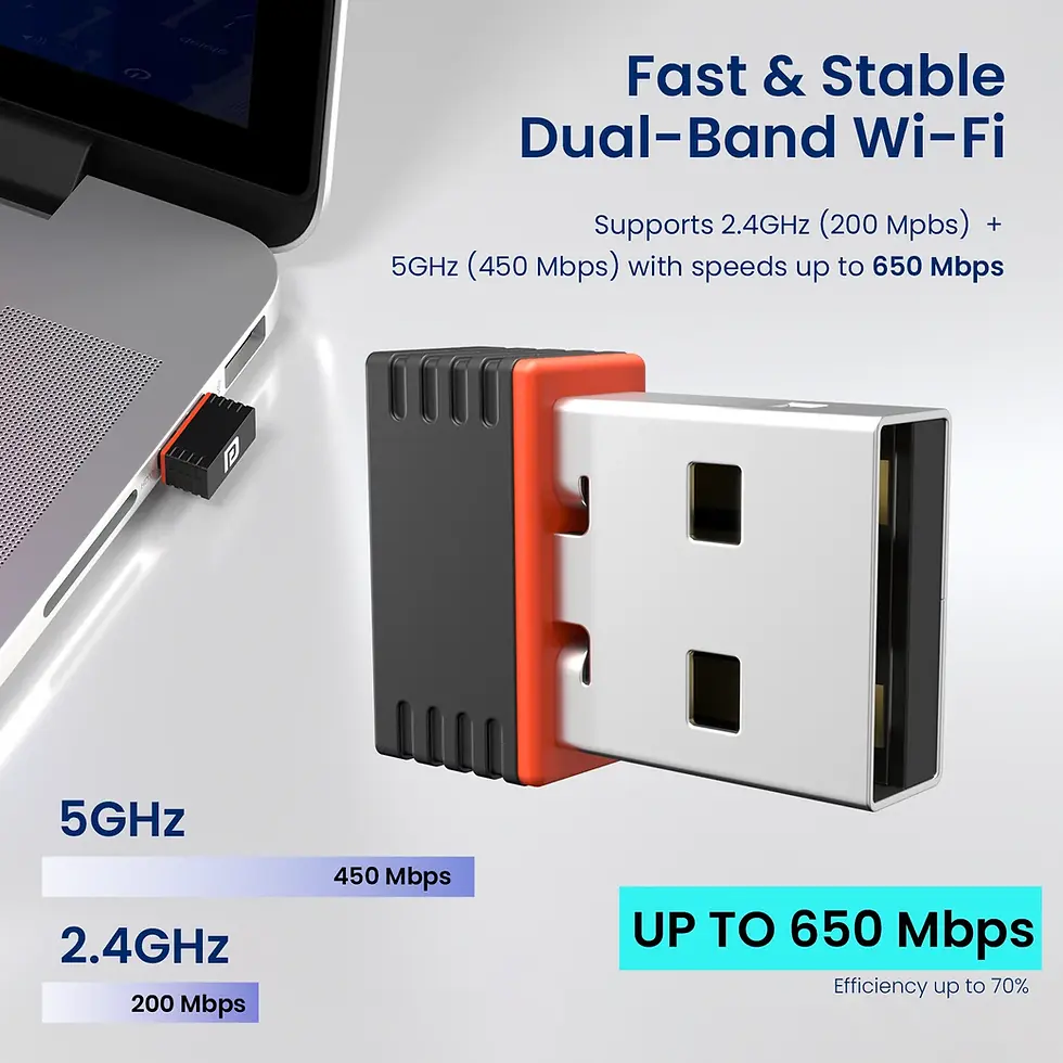 Thumbnail: Portronics BlueFi Nano USB WiFi & Bluetooth Adapter