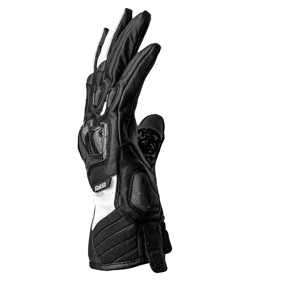 Thumbnail: Raida Carbonite Motorcycle Gloves (White)