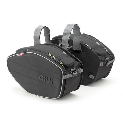 GIVI Expandable 30L Saddle Bag Pair Easy T Range Soft EA101C (Black)