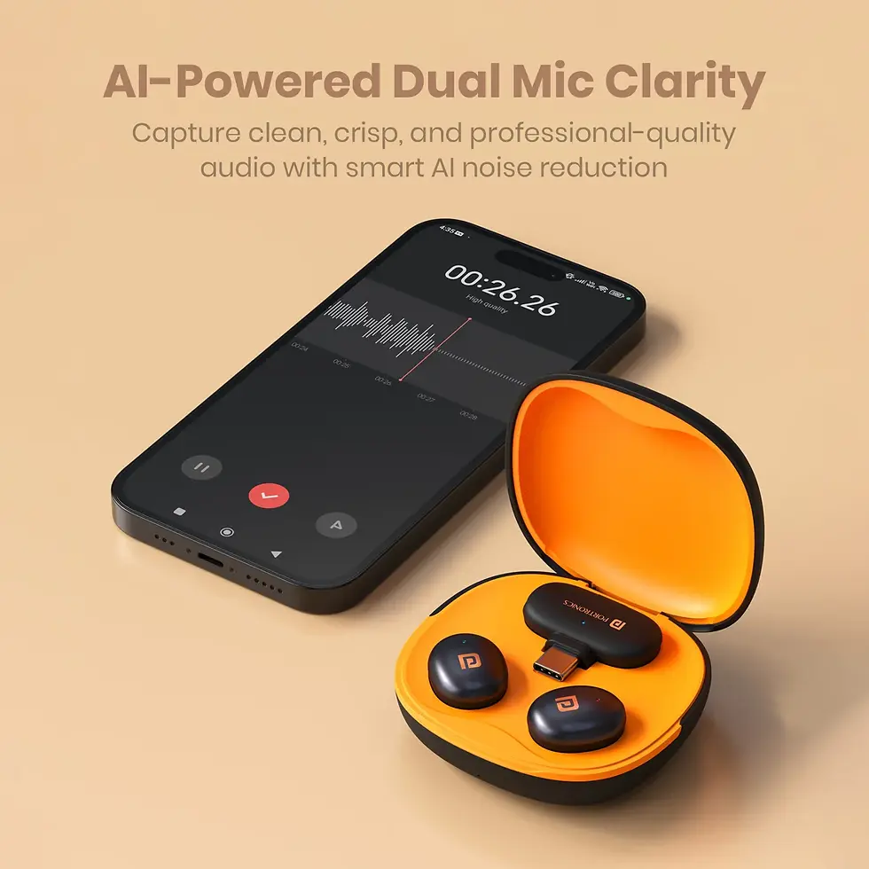 Thumbnail: Portronics Vlogmate Neo AI Wireless Dual Microphone