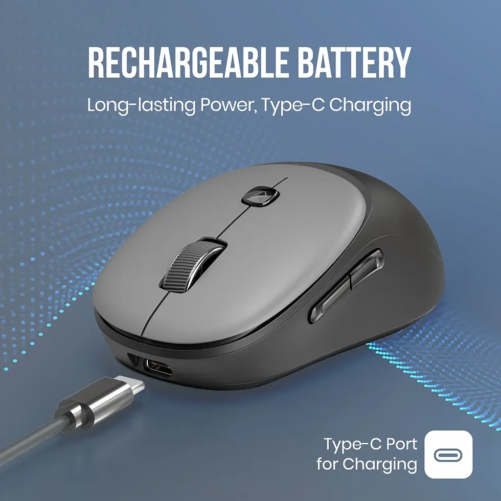 Thumbnail: Portronics Toad Neo Bluetooth Wireless 2.4Ghz Rechargeable Mouse