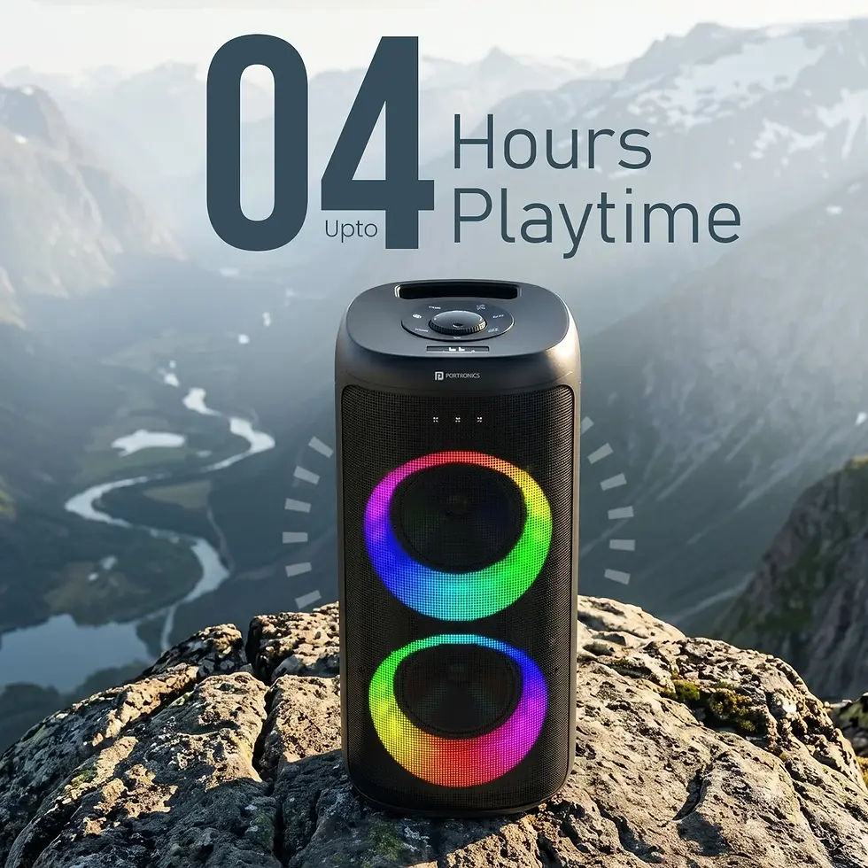 Thumbnail: Portronics Dash 14 120W Party Speaker With Wireless Karaoke Mic