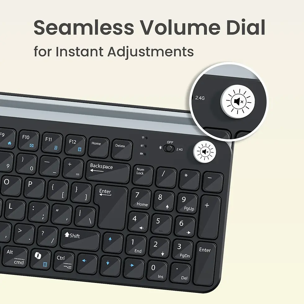 Thumbnail: Portronics Bubble 4.0 Rechargeable Wireless Keyboard With Built-In Tablet Holder