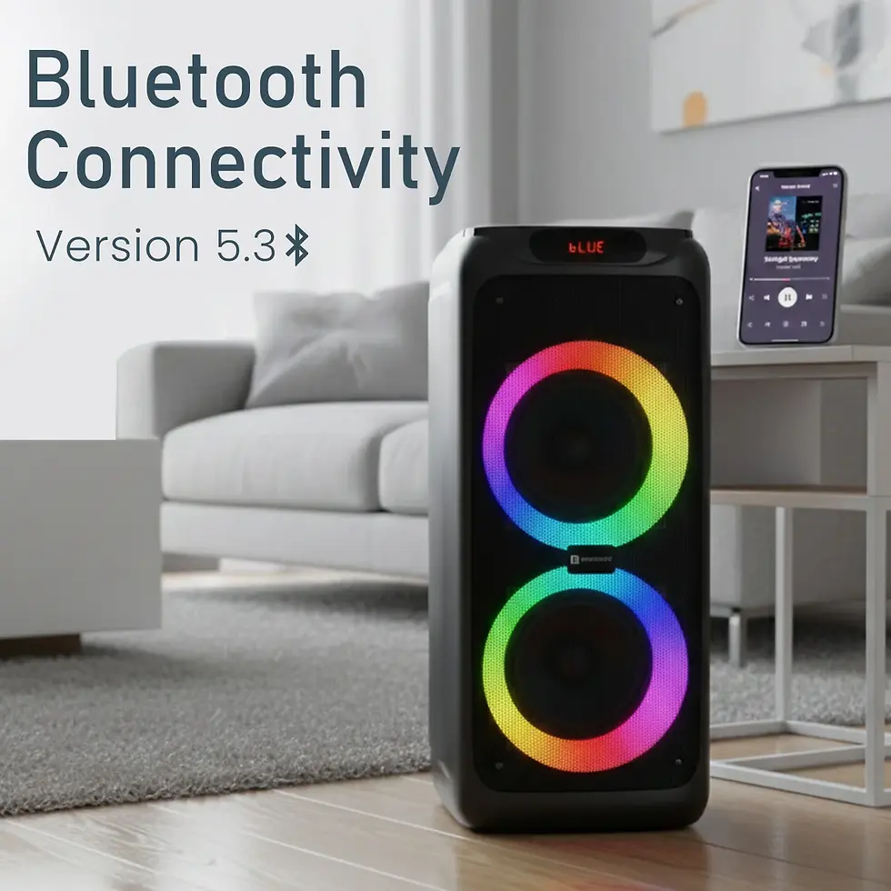 Thumbnail: Portronics Iron Beats 5 150W Party Speaker With Dual Wireless Karaoke Mic