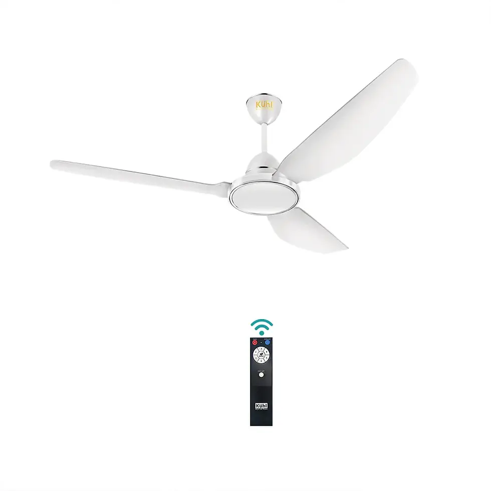 Thumbnail: Kuhl Brise E3 BLDC 65% Power Saving BLDC Ceiling Fan with Remote 1320mm