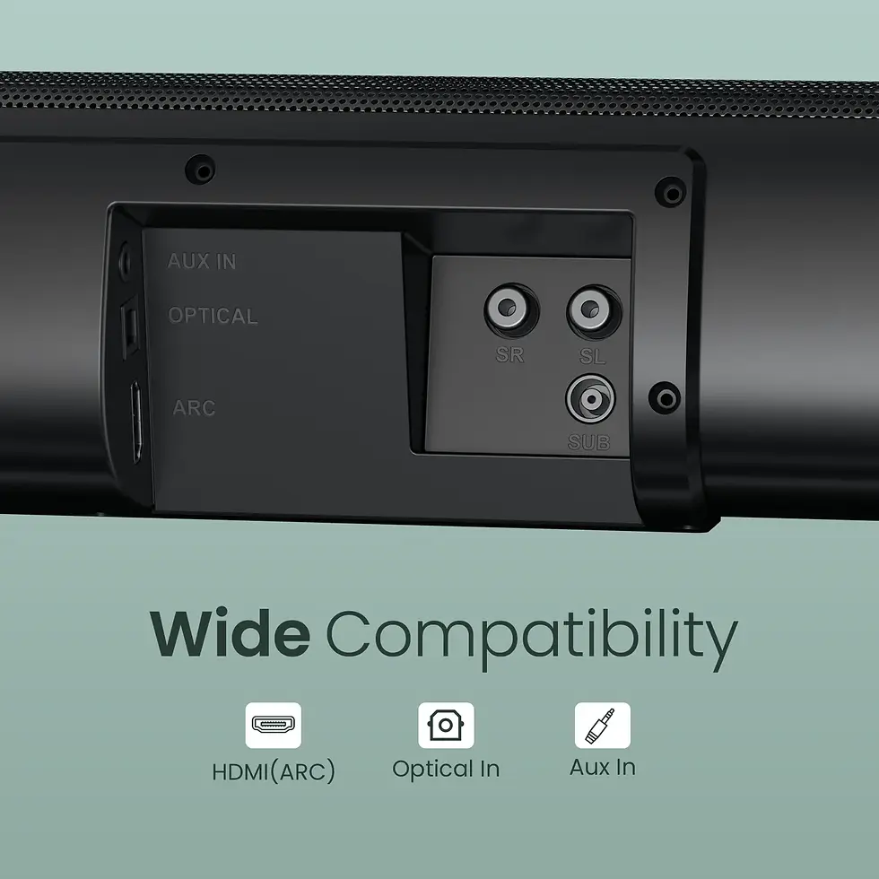 Thumbnail: Portronics CineArc 200W 5.1 Channel Soundbar With Wired Subwoofer