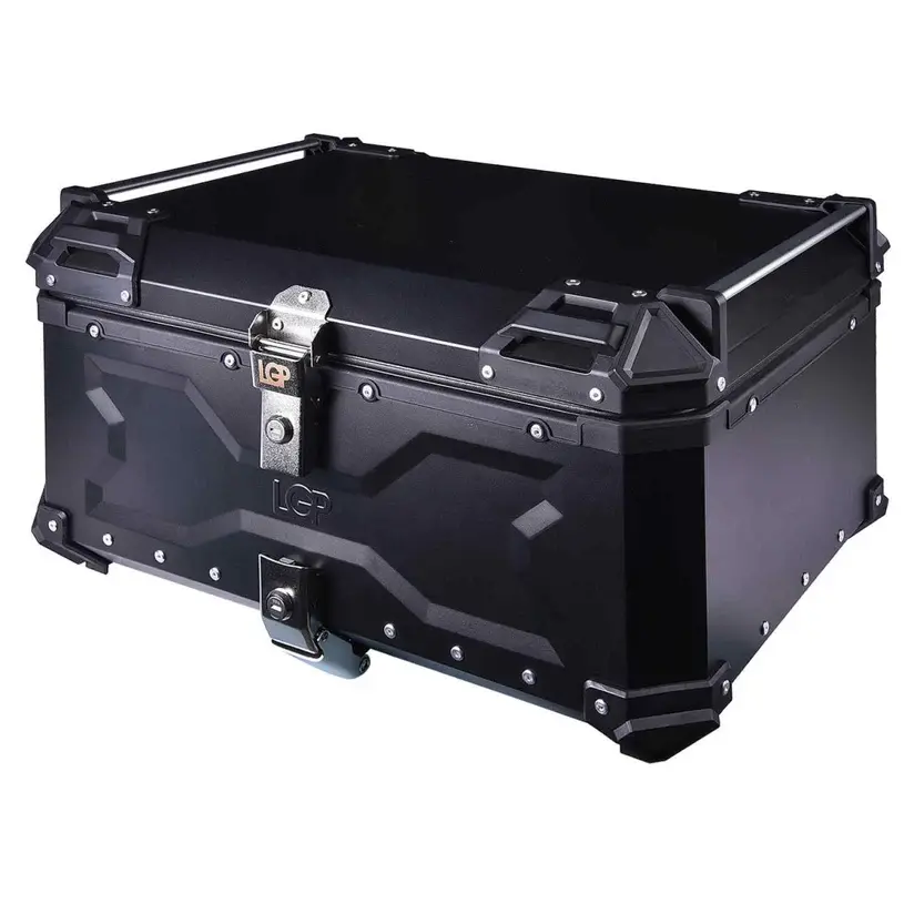 LGP 65L Aluminium Type X Top Box With Backrest (Black)