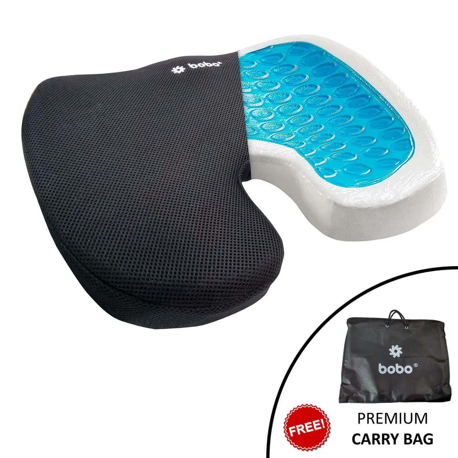 BOBO Gel Enhanced Memory Foam Seat Cushion