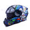 Thumbnail: Steelbird SBH-40 Crazy Doe ISS Glossy Black with Blue High End Full Face Helmet