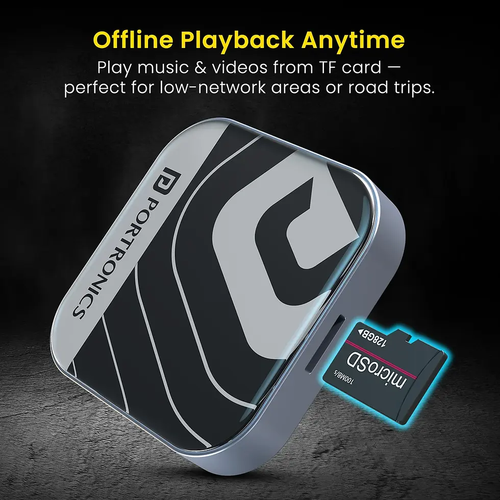 Thumbnail: Portronics Tune Plus 2-in-1 CarPlay & Android Car Adapter