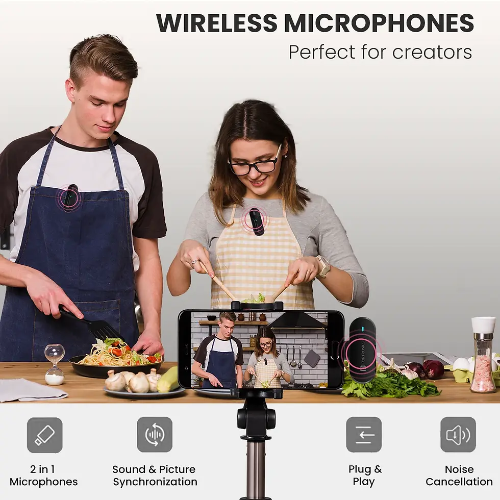 Thumbnail: Portronics Vlogmate 2 Wireless Recording Dual Mircophone with Charging Case