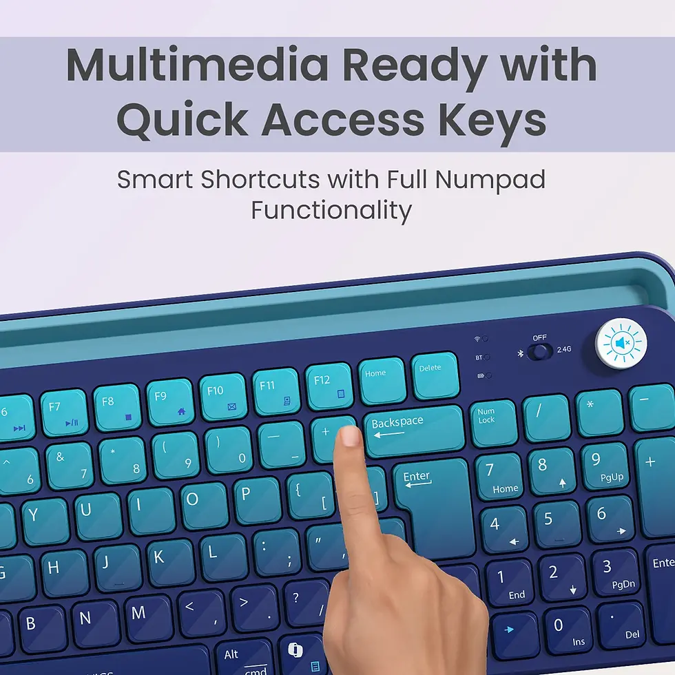 Thumbnail: Portronics Bubble 4.0 Rechargeable Wireless Keyboard With Built-In Tablet Holder