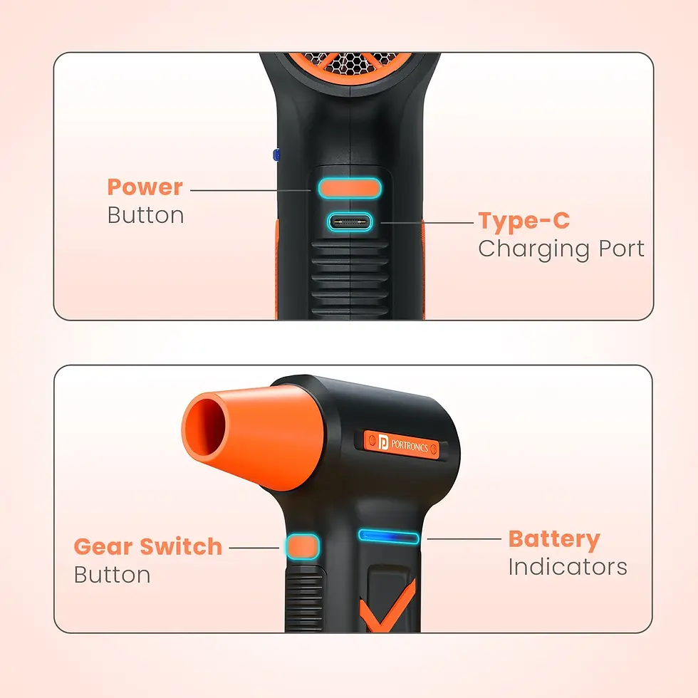 Thumbnail: Portronics Tornado Plus Wireless Handheld High Speed Air Duster