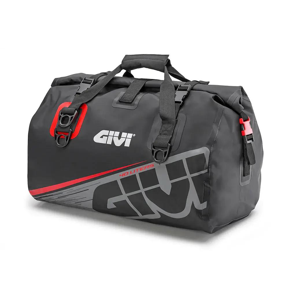 GIVI Waterproof Cylinder Tail Bag 40L Grey Red (EA115GR)