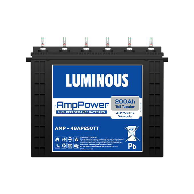 Luminous AmpPower 200Ah AMP-48AP250TT Tall Tubular Inverter Battery