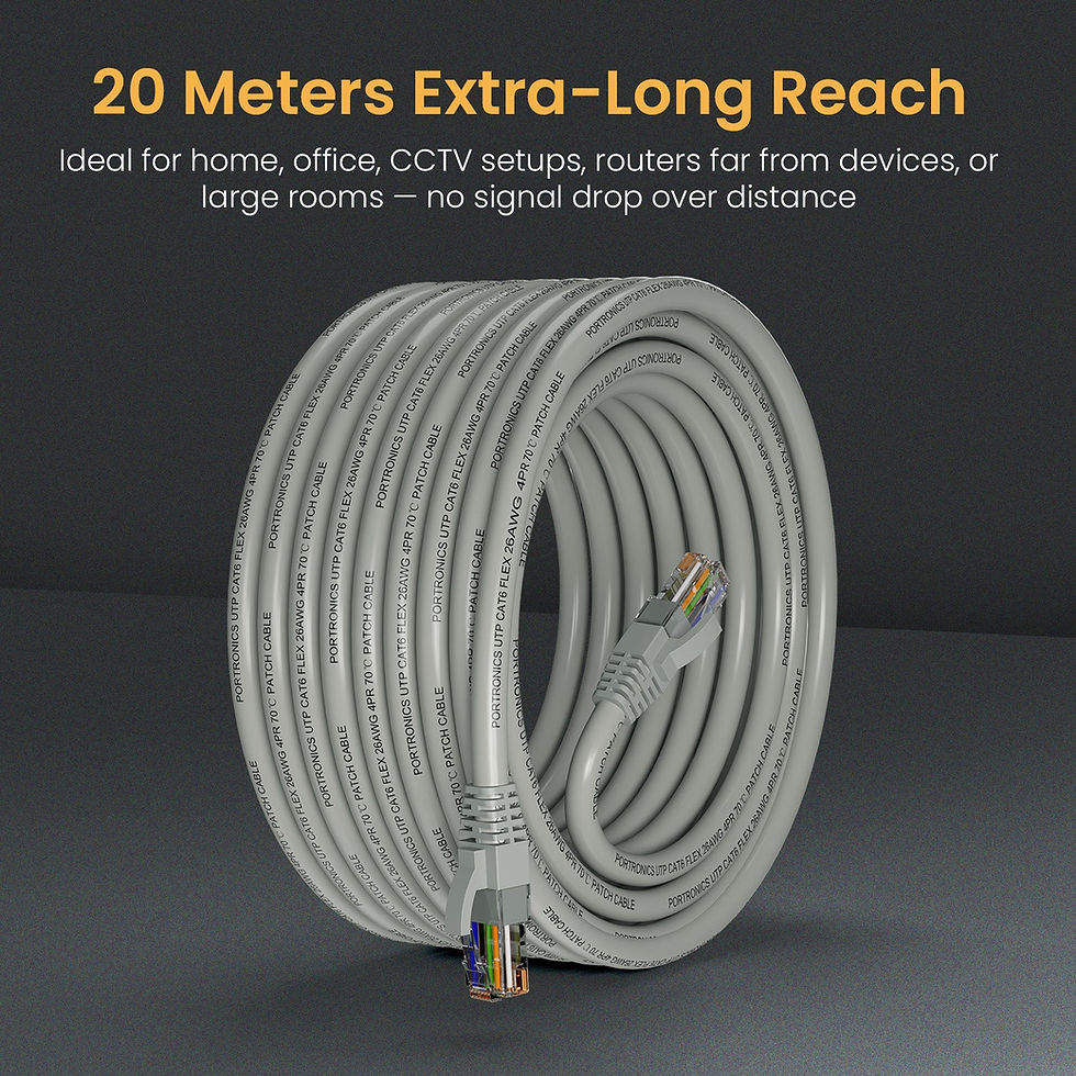 Thumbnail: Portronics Net X20 CAT-6 RJ45 to RJ45 20M Ethernet Cable
