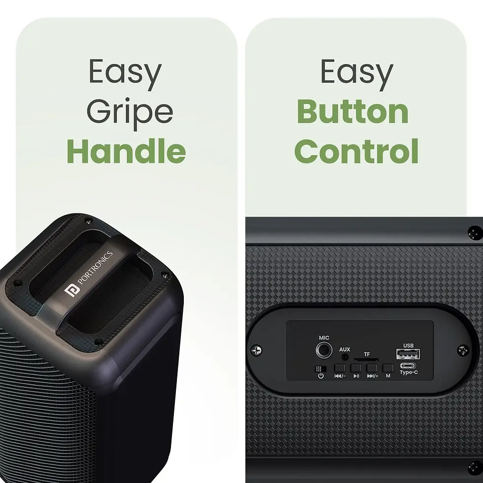 Thumbnail: Portronics Rumble 25W Bluetooth Party Speaker With Wired Karaoke Mic