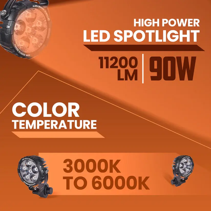 Thumbnail: LGP DK660 High Power LED Spotlight for Bike (Pair) | 90W 11200LM