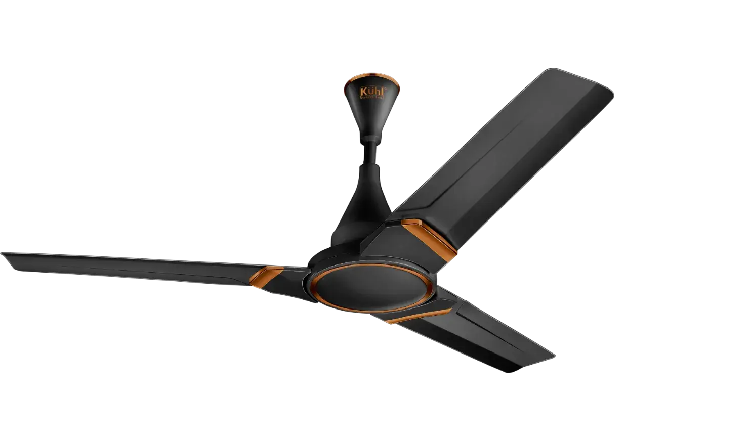 KUHL Prima A3 1200mm Noiseless BLDC Ceiling Fan with Remote (Colour: Black)