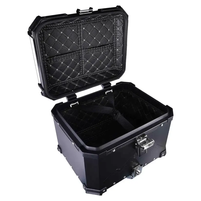 Thumbnail: LGP 45L Black Himalayan Motorcycle Top Box With Backrest