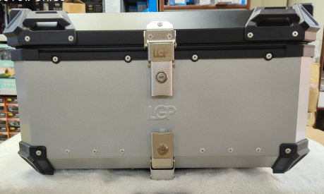 LGP Heavy Duty Top Case/Top Box 65Litres Premium Aluminium Universal (Silver)