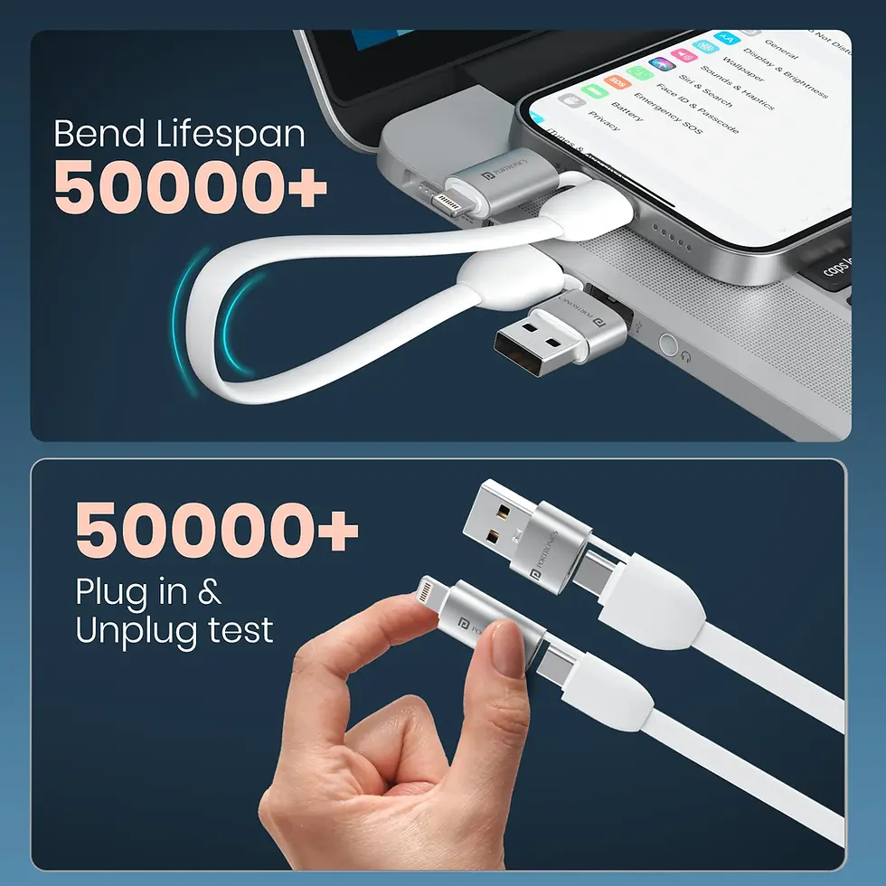 Thumbnail: Portronics Keylink 4-in-1 Multifunctional Charging Cable