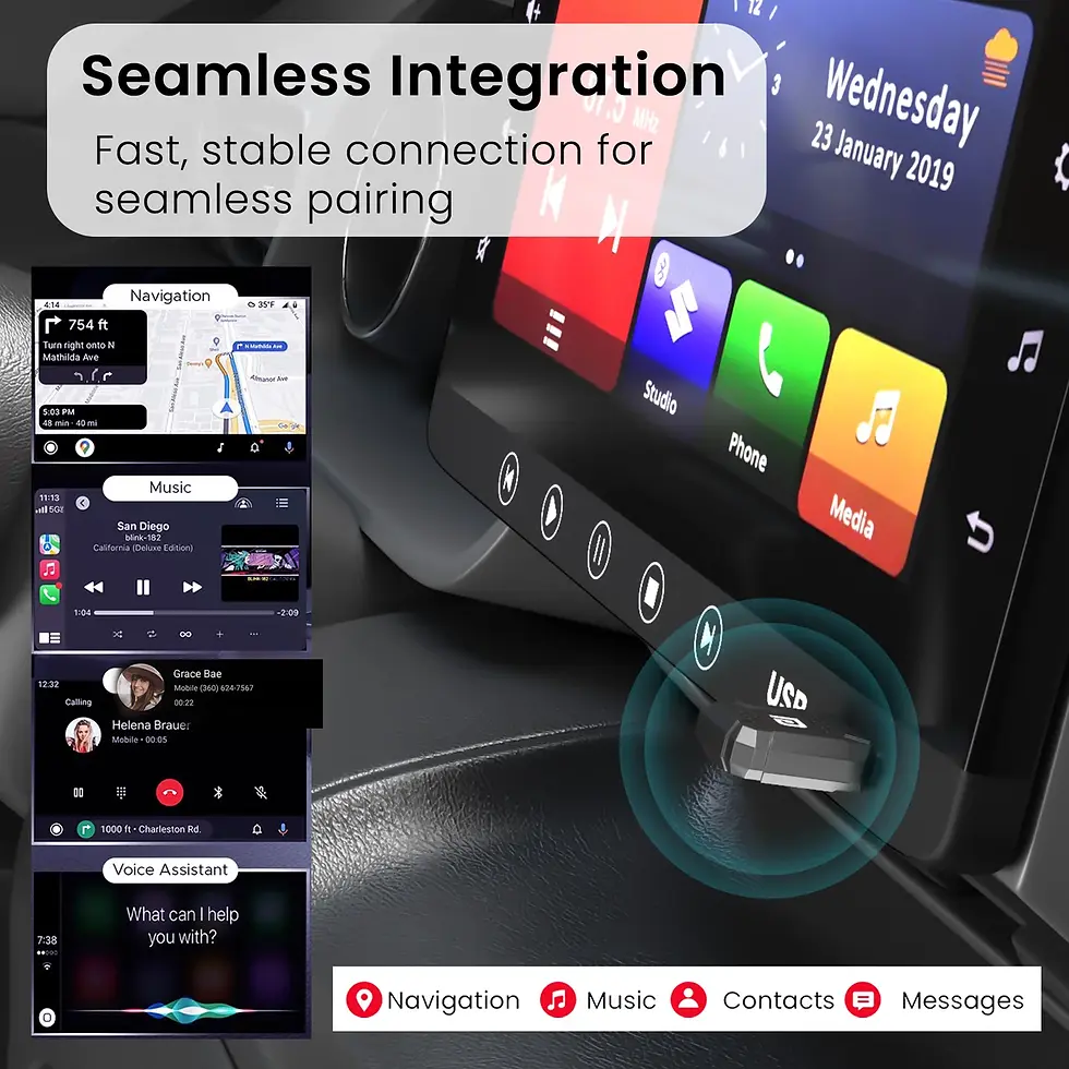 Thumbnail: Portronics Tune Lite Wireless CarPlay & Android Auto Adapter